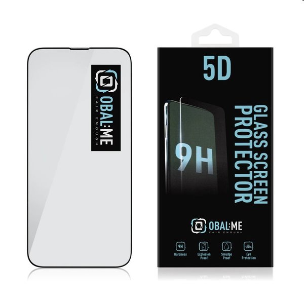 OBAL:ME 5D Ochranné tvrzené sklo pro Apple iPhone 13/13 Pro/14, černé