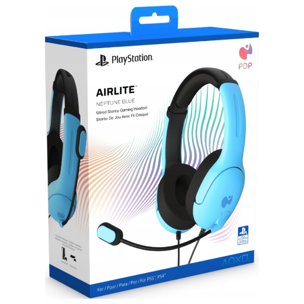 PDP kabelová sluchátka pro PS5 Airlite, Neptune Blue PDP kabelová sluchátka pro PS5 Airlite, Neptune Blue