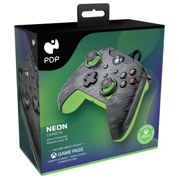 PDP kabelový ovladač pro Xbox Series, Neon Carbon PDP kabelový ovladač pro Xbox Series, Neon Carbon