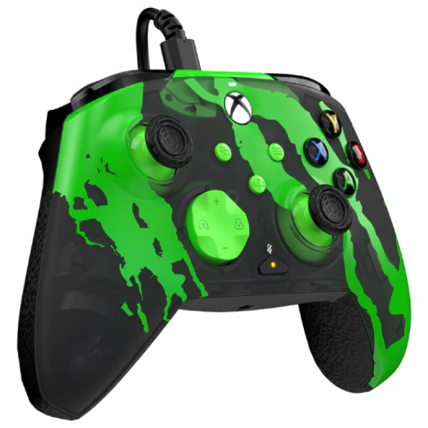 PDP kabelový ovladač pro Xbox Series, Rematch Jolt Green, Glow in the Dark