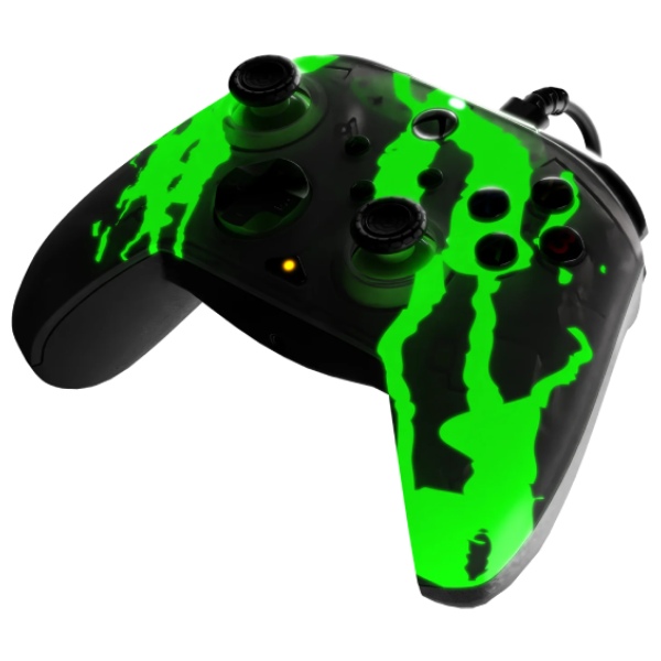 PDP kabelový ovladač pro Xbox Series, Rematch Jolt Green, Glow in the Dark