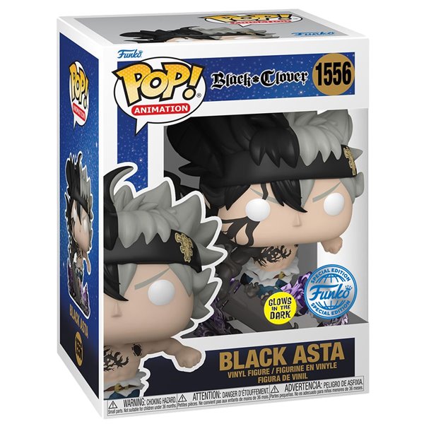 POP! Animation: Black Asta (Black Clover) Special Edition (Glows in The Dark)