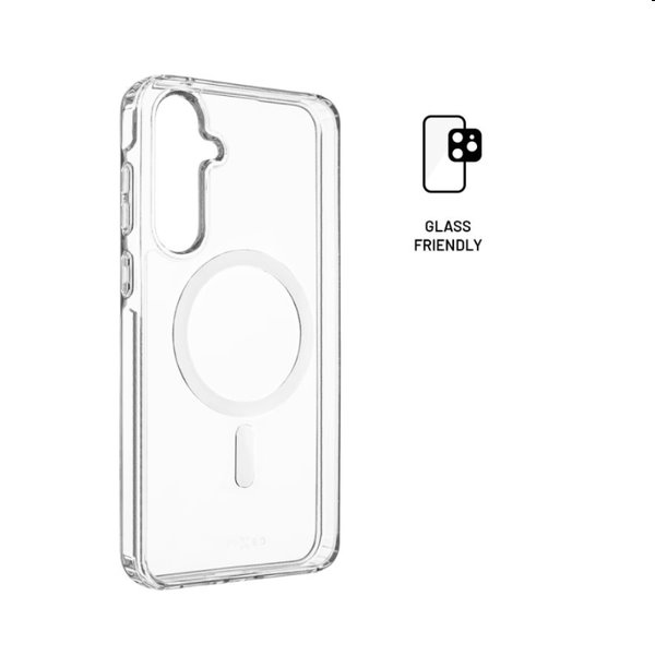 FIXED MagPure Zadní kryt s podporou MagSafe pro Samsung Galaxy A55 5G, transparentní