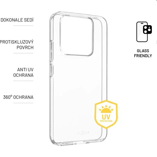 FIXED TPU Slim Gélové pouzdro AntiUV pro Xiaomi 14, transparentní