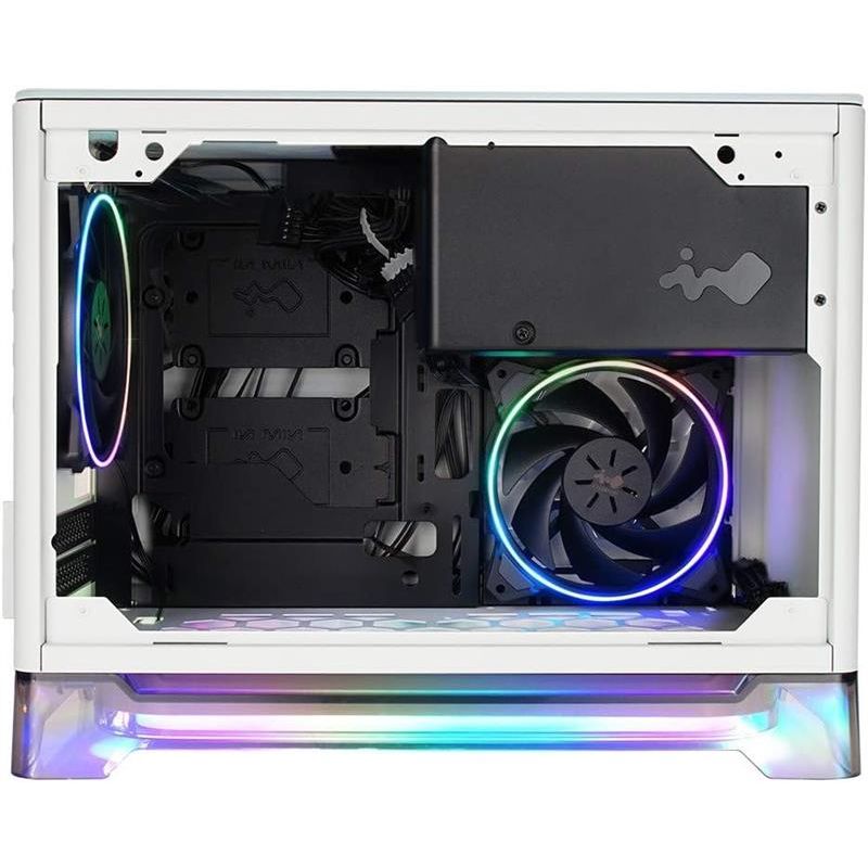 InWin A1 Plus white, PSU 650W GOLD included, Mini ITX, TG, ARGB Fans, Qi 10W Charging