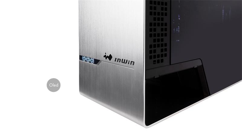 InWin Luxury case 905 OLED, 4x ARGB Sirius Loop fan, Mid Tower, E-ATX, Silver-Aluminium InWin Luxury case 905 OLED, 4x ARGB Sirius Loop fan, Mid Tower, E-ATX, Silver-Aluminium