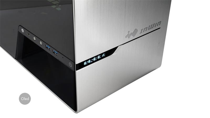 InWin Luxury case 905 OLED, 4x ARGB Sirius Loop fan, Mid Tower, E-ATX, Silver-Aluminium InWin Luxury case 905 OLED, 4x ARGB Sirius Loop fan, Mid Tower, E-ATX, Silver-Aluminium