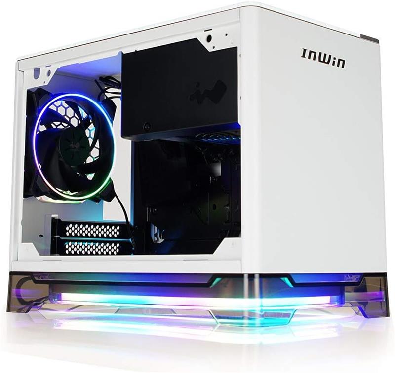 InWin A1 Plus white, PSU 650W GOLD included, Mini ITX, TG, ARGB Fans, Qi 10W Charging InWin A1 Plus white, PSU 650W GOLD included, Mini ITX, TG, ARGB Fans, Qi 10W Charging