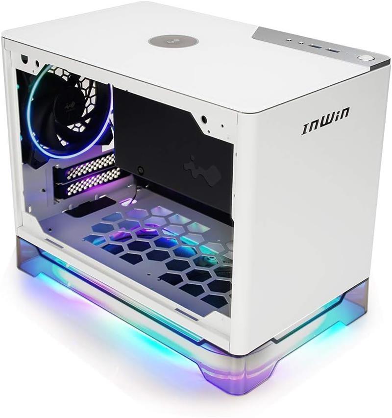 InWin A1 Plus white, PSU 650W GOLD included, Mini ITX, TG, ARGB Fans, Qi 10W Charging InWin A1 Plus white, PSU 650W GOLD included, Mini ITX, TG, ARGB Fans, Qi 10W Charging
