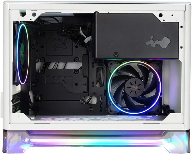 InWin A1 Plus white, PSU 650W GOLD included, Mini ITX, TG, ARGB Fans, Qi 10W Charging InWin A1 Plus white, PSU 650W GOLD included, Mini ITX, TG, ARGB Fans, Qi 10W Charging