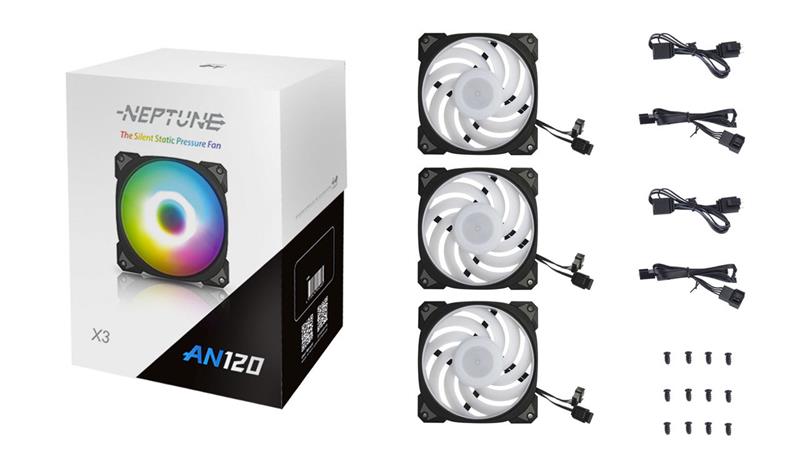 InWin Case fan Neptune AN120, 120mm, ARGB, Black (Triple pack+ Extension cables) InWin Case fan Neptune AN120, 120mm, ARGB, Black (Triple pack+ Extension cables)