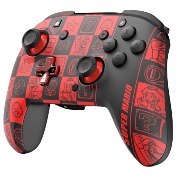 PDP bezdrátový ovladač pro Nintendo Switch Rematch GLOW, Super Icons, Glow in the Dark PDP bezdrátový ovladač pro Nintendo Switch Rematch GLOW, Super Icons, Glow in the Dark