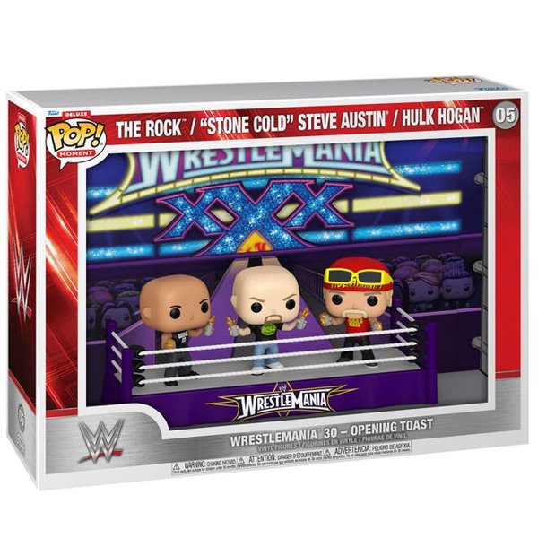 POP! Moment Deluxe: Wrestlemania 30 Opening Toast The Rock Stone Cold Steve (WWE)