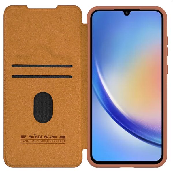 Pouzdro Nillkin Qin BookPRO pro Samsung Galaxy A55 5G, hnědé