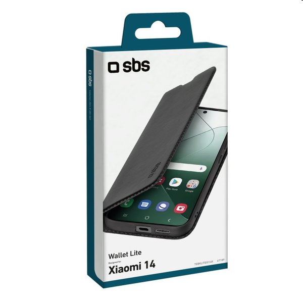 Pouzdro SBS Book Wallet Lite pro Xiaomi 14, černé