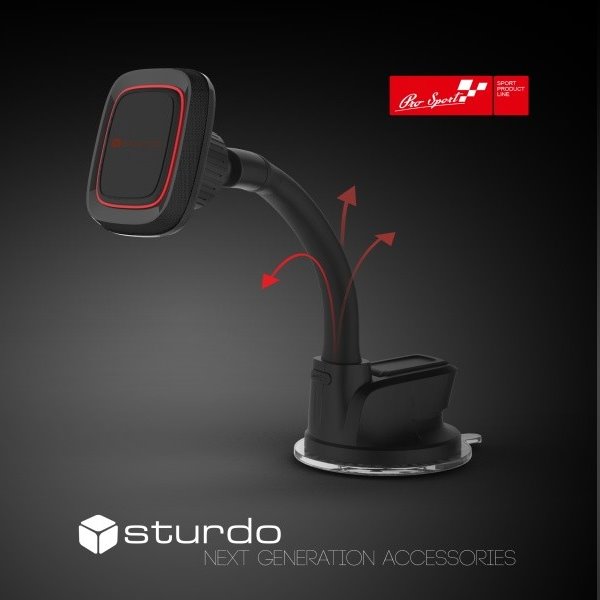 Sturdo Pro Sport magnetický stojan do auta+nano, černý Sturdo Pro Sport magnetický stojan do auta+nano, černý