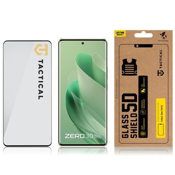 Tactical Ochranné sklo Shield 5D pro Infinix Zero 30 5G, černé Tactical Ochranné sklo Shield 5D pro Infinix Zero 30 5G, černé