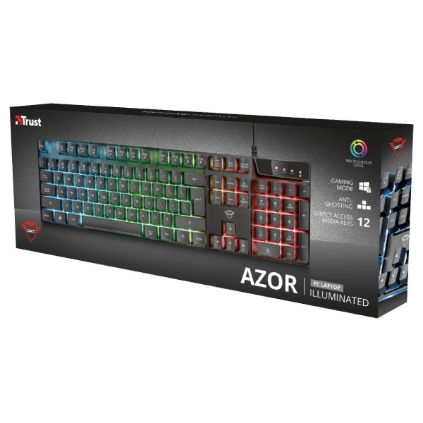 TRUST GXT 835 Azor podsvícená herní klávesnice CZ/SK