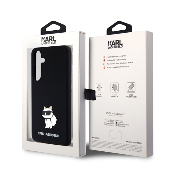 Zadní kryt Karl Lagerfeld Liquid Silicone Choupette NFT pro Samsung Galaxy S24 Plus, černý Zadní kryt Karl Lagerfeld Liquid Silicone Choupette NFT pro Samsung Galaxy S24 Plus, černý