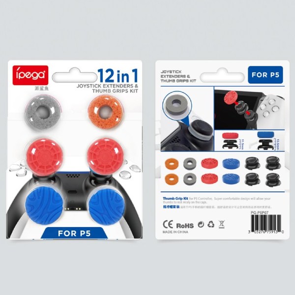 iPega P5P07 set krytek na ovládací páčky pro PlayStation 5 ovladače, 12 ks iPega P5P07 set krytek na ovládací páčky pro PlayStation 5 ovladače, 12 ks