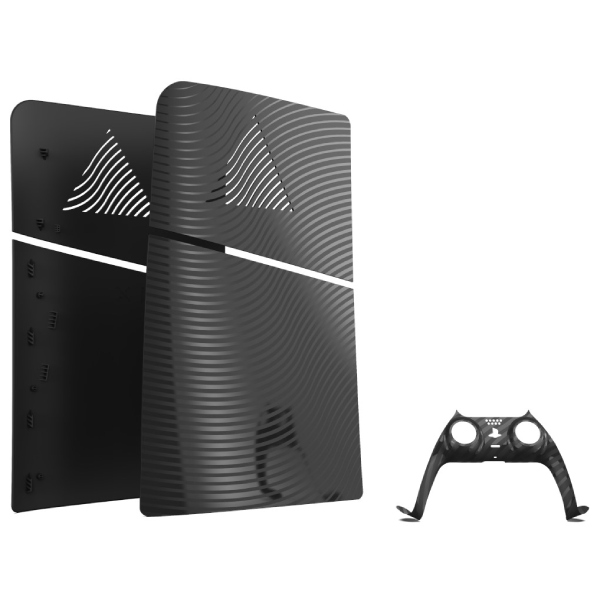 PlayStation 5 Slim Black Wave kryt na konzoli