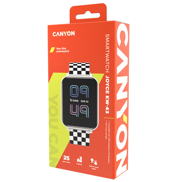 Canyon KW-43, Joyce, smart hodinky pro děti, bílé Canyon KW-43, Joyce, smart hodinky pro děti, bílé