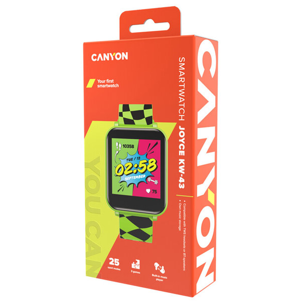 Canyon KW-43, Joyce, smart hodinky pro děti, zelené Canyon KW-43, Joyce, smart hodinky pro děti, zelené