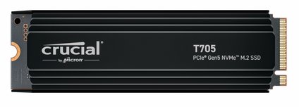 Crucial SSD T705 2TB M.2 NVMe Gen5 Heatsink 14500/12700 MBps Crucial SSD T705 2TB M.2 NVMe Gen5 Heatsink 14500/12700 MBps