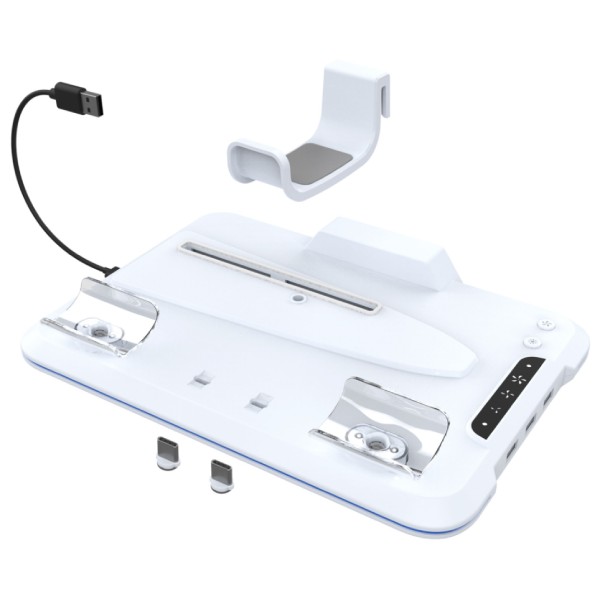 iPega P5S020W nabíjecí stojan s RGB a chlazením pro PlayStation 5 Slim, bílá iPega P5S020W nabíjecí stojan s RGB a chlazením pro PlayStation 5 Slim, bílá