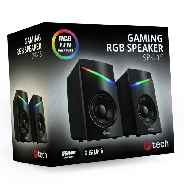 Repro C-TECH SPK-15, 2.0, RGB, čierne Repro C-TECH SPK-15, 2.0, RGB, čierne