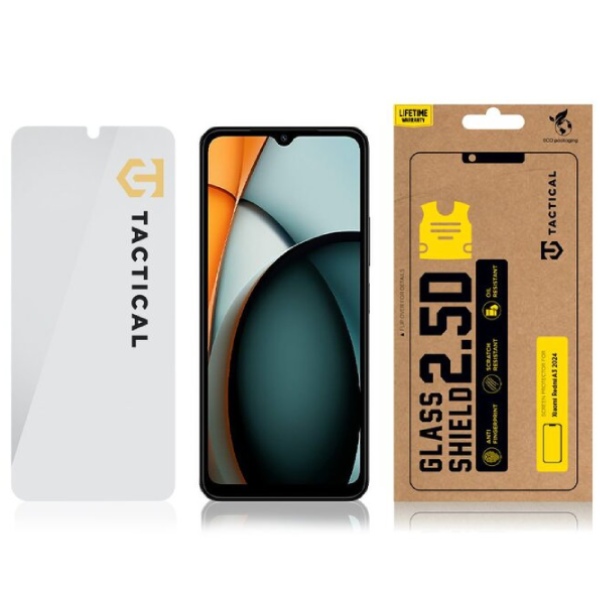 Tactical Glass Shield 2.5D sklo pro Xiaomi Redmi A3 2024, Clear Tactical Glass Shield 2.5D sklo pro Xiaomi Redmi A3 2024, Clear