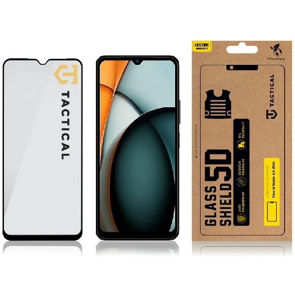 Tactical Glass Shield 5D sklo pro Xiaomi Redmi A3 2024, černé Tactical Glass Shield 5D sklo pro Xiaomi Redmi A3 2024, černé