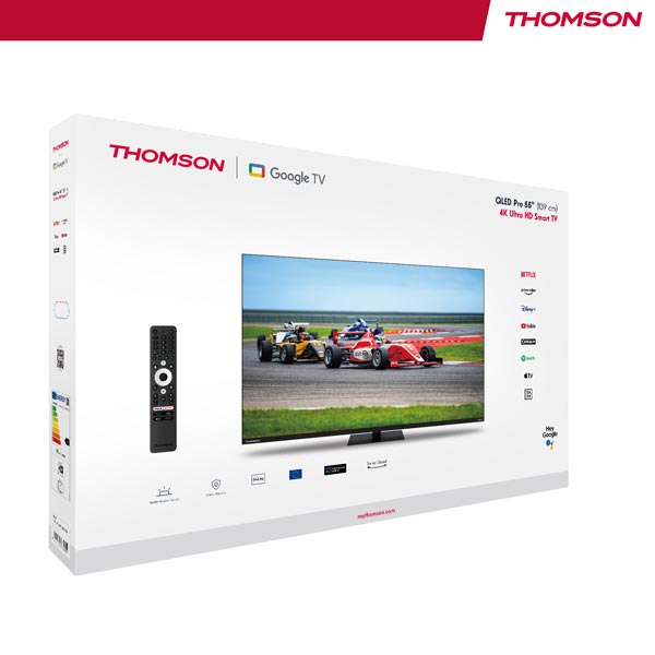 Thomson 55QG7C14 - Google TV 55" QLED Pro, 4K, 144 Hz, 4x HDMI, 3x USB Thomson 55QG7C14 - Google TV 55" QLED Pro, 4K, 144 Hz, 4x HDMI, 3x USB