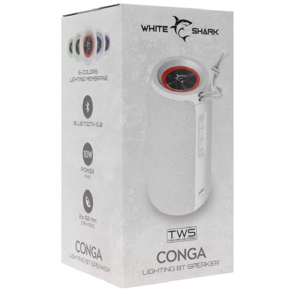 White Shark CONGA Bluetooth reproduktor, bílý White Shark CONGA Bluetooth reproduktor, bílý
