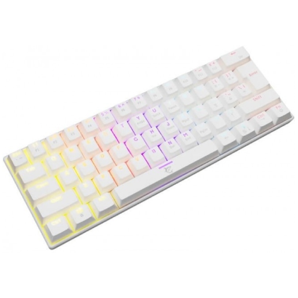 Mechanická herní klávesnice White Shark SHINOBI, US, modrý vypínač, bílá Mechanická herní klávesnice White Shark SHINOBI, US, modrý vypínač, bílá