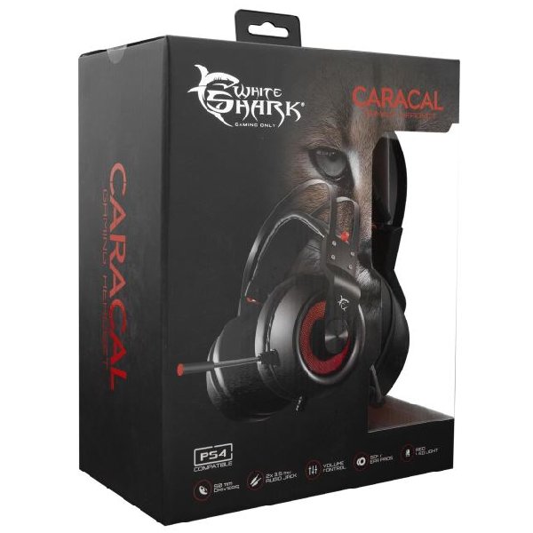 White Shark Herní sluchátka CARACAL pro PC, MAC, PS4, PS5, Xbox White Shark Herní sluchátka CARACAL pro PC, MAC, PS4, PS5, Xbox
