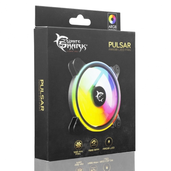 White Shark PULSAR ventilátor ARGB, 120 mm White Shark PULSAR ventilátor ARGB, 120 mm
