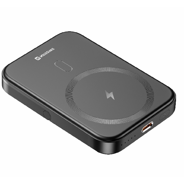 Swissten Powerbanka 20 W 5000 mAh (kompatibilný s MagSafe), PD, černá Swissten Powerbanka 20 W 5000 mAh (kompatibilný s MagSafe), PD, černá