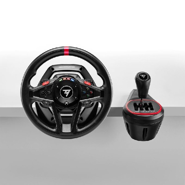 Sada volantu Thrustmaster T128 a pedálů + řadící páka pro Xbox a PC Sada volantu Thrustmaster T128 a pedálů + řadící páka pro Xbox a PC