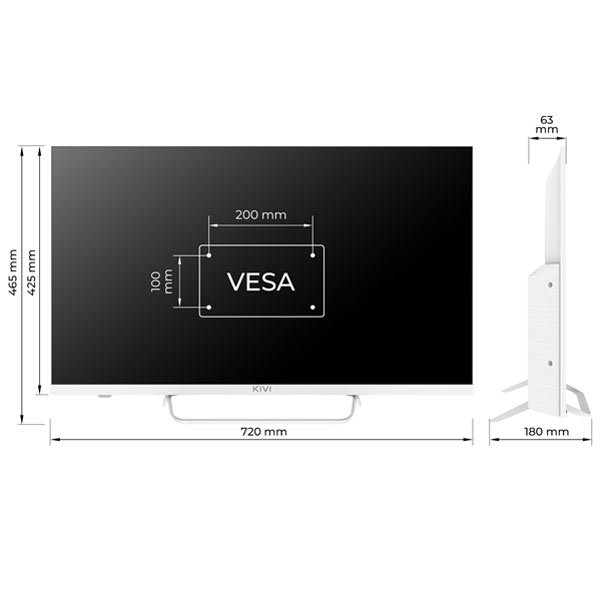 KIVI TV 32F760QW, 32" (81 cm), HD LED TV, AndroidTV, bílý