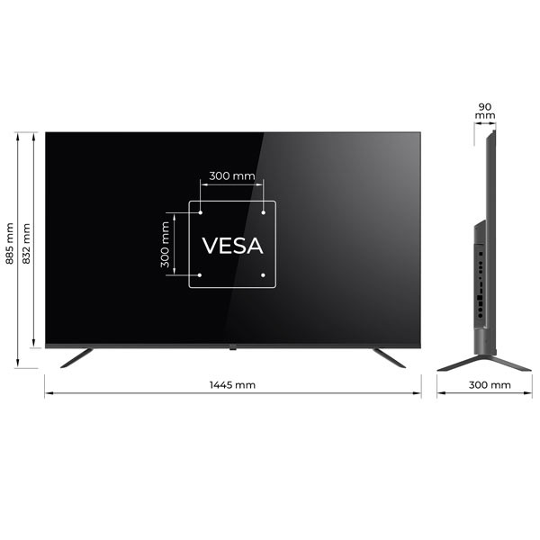 KIVI TV 65U730QB, 65" (163 cm), HD LED TV, AndroidTV, černý KIVI TV 65U730QB, 65" (163 cm), HD LED TV, AndroidTV, černý