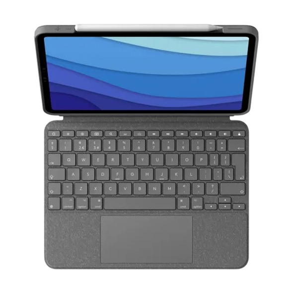 Logitech COMBO TOUCH pro iPad Pro (1., 2., 3, a 4. gen.), UK, šedý Logitech COMBO TOUCH pro iPad Pro (1., 2., 3, a 4. gen.), UK, šedý