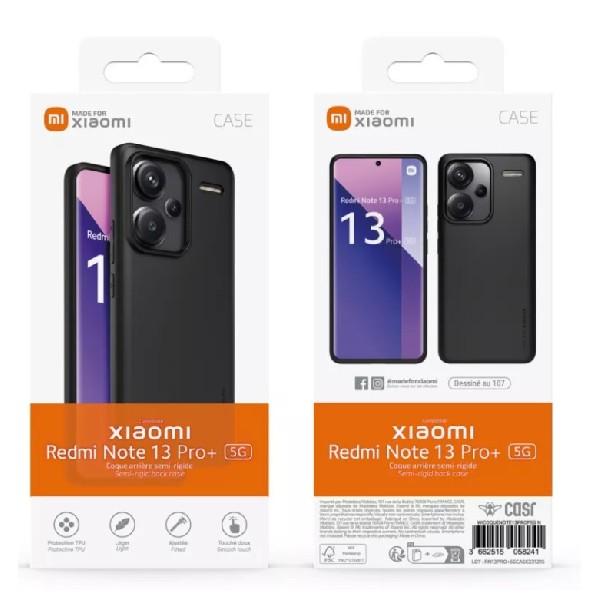 Made for Xiaomi TPU pouzdro pro Xiaomi Redmi Note 13 Pro+, černé Made for Xiaomi TPU pouzdro pro Xiaomi Redmi Note 13 Pro+, černé
