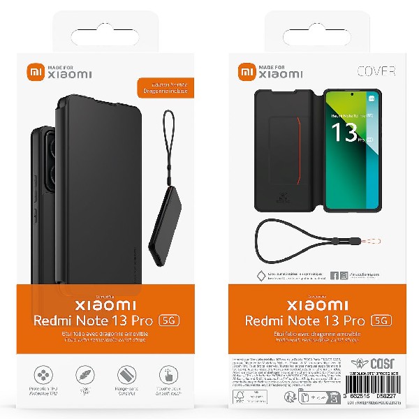Made for Xiaomi TPU pouzdro pro Xiaomi Redmi Note 13 Pro s poutkem, černé Made for Xiaomi TPU pouzdro pro Xiaomi Redmi Note 13 Pro s poutkem, černé