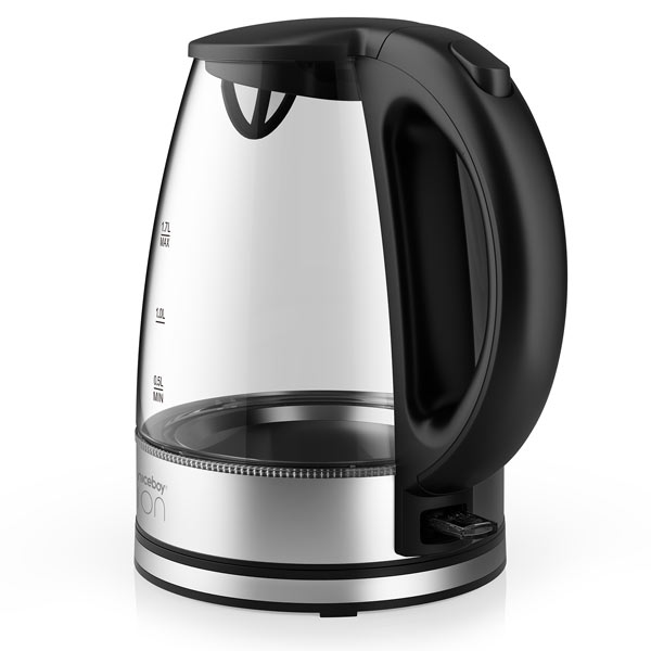 Niceboy ION Kettle K1 Crystal Glass rychlovarná konvice, černá Niceboy ION Kettle K1 Crystal Glass rychlovarná konvice, černá