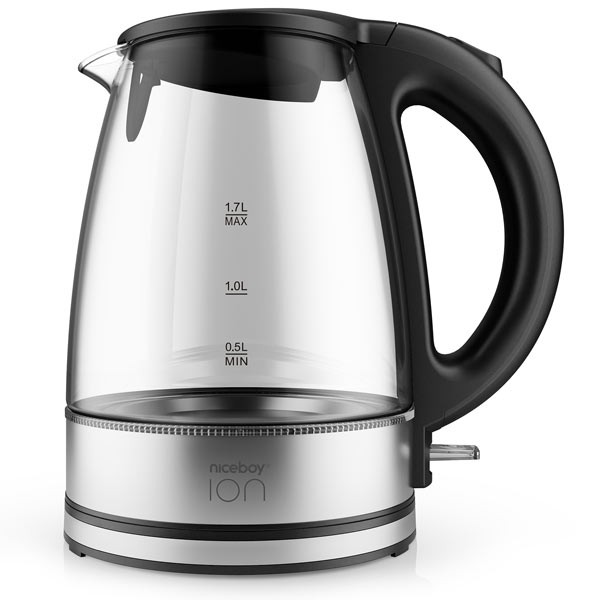 Niceboy ION Kettle K1 Crystal Glass rychlovarná konvice, černá Niceboy ION Kettle K1 Crystal Glass rychlovarná konvice, černá