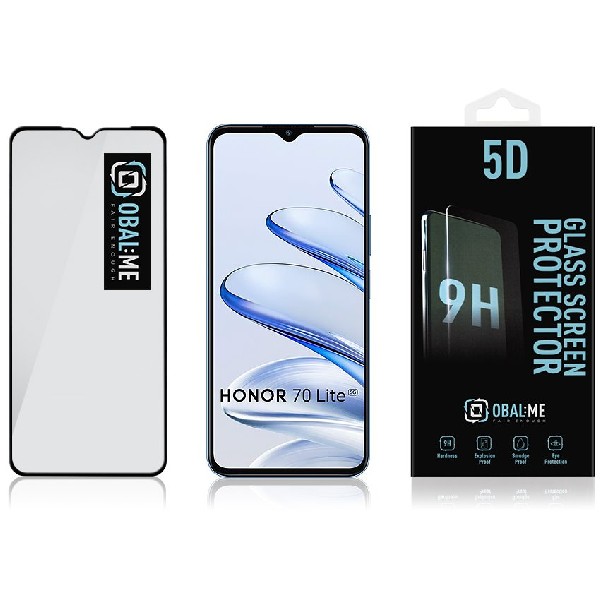 OBAL:ME 5D Ochranné tvrzené sklo pro Honor 70 Lite, černé OBAL:ME 5D Ochranné tvrzené sklo pro Honor 70 Lite, černé