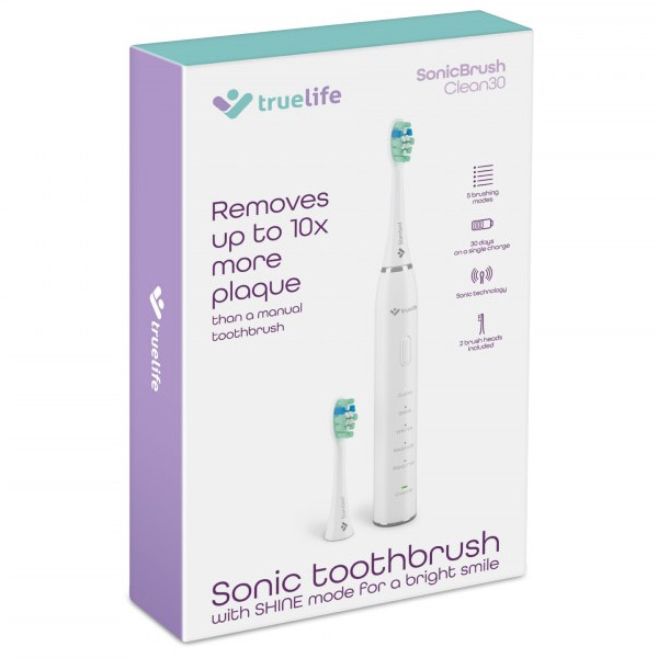 TrueLife SonicBrush Clean30 sonický zubní kartáček, bílý