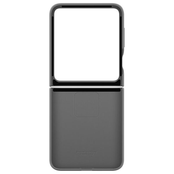 Zadní kryt Samsung Silicone Cover s kroužkem pro Galaxy Z Flip6, šedý Zadní kryt Samsung Silicone Cover s kroužkem pro Galaxy Z Flip6, šedý