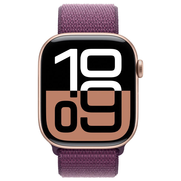Apple Watch Series 10 GPS 46mm Růžově zlatý hliník se švestkovým provlékacím sportovním řemínkem Apple Watch Series 10 GPS 46mm Růžově zlatý hliník se švestkovým provlékacím sportovním řemínkem